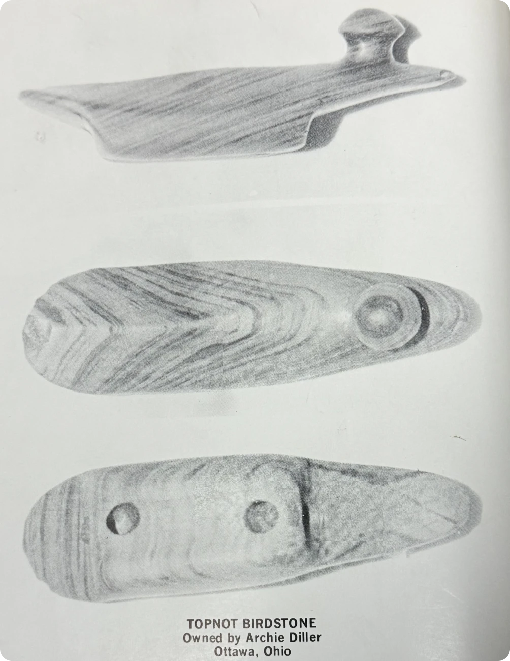 Three ancient birdstone artifacts