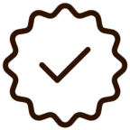 Verified checkmark in wavy outline