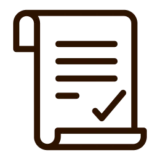 Checklist icon on a scroll